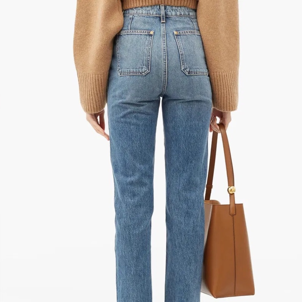 KHAITE High Rise Women Jeans - Dark Blue